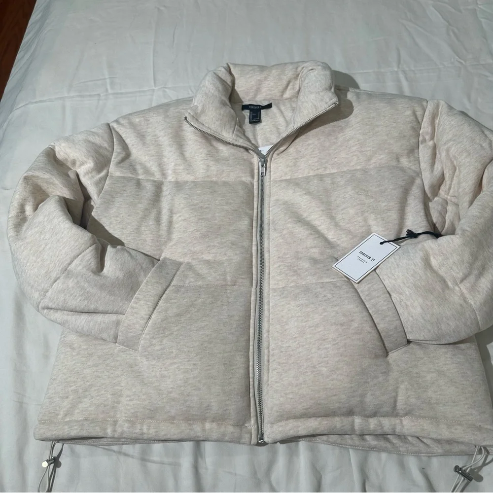 **New**Quilted French Terry Puffer sweater size s - Picture 10 of 16